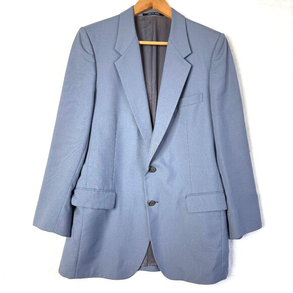 VTG Yves Saint Laurent France Horowitz Wool Blend 2 Button Suit Jacket Mens 39 - Picture 1 of 13